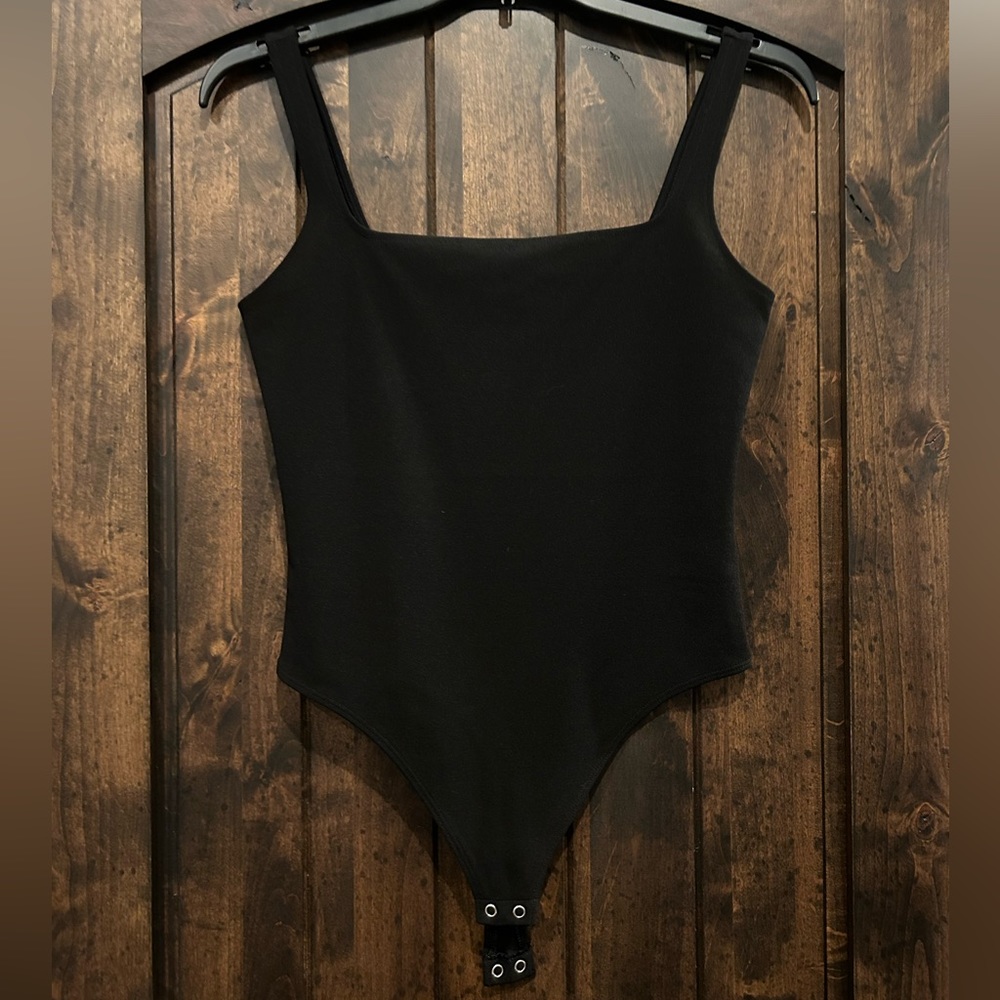 Express Square Neck Black Bodysuit - size M
